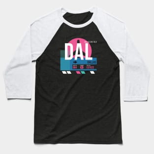 Dallas (DAL) Airport // Sunset Baggage Tag Baseball T-Shirt